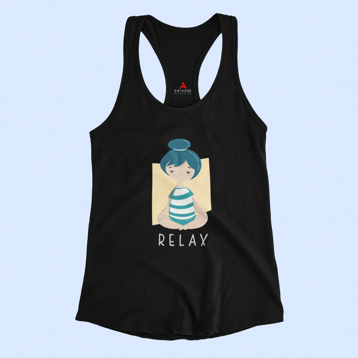 RELAX : Yoga Tank Tops BLACK