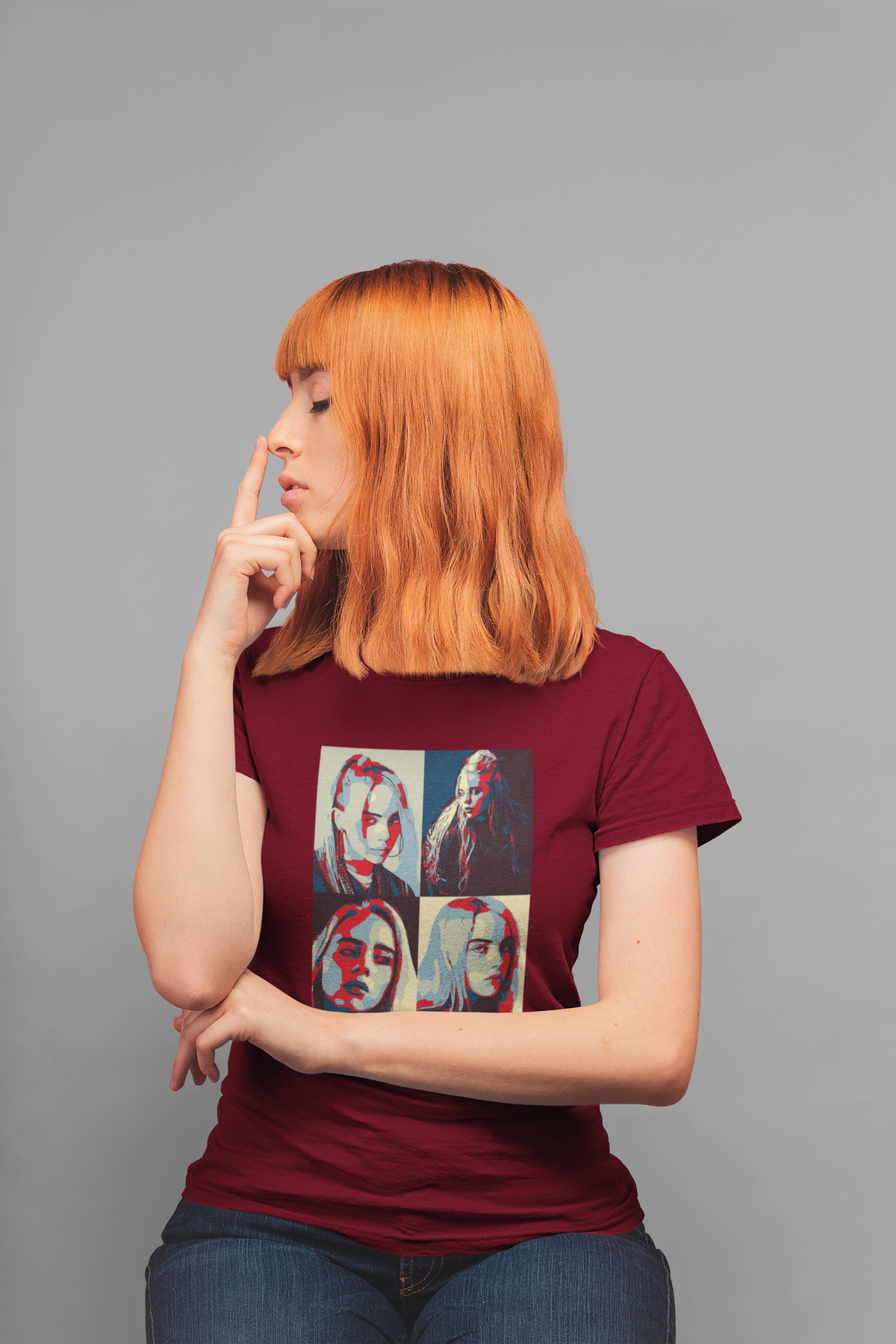 Different Shades of Billie: Aesthetic - Half Sleeve T-Shirts