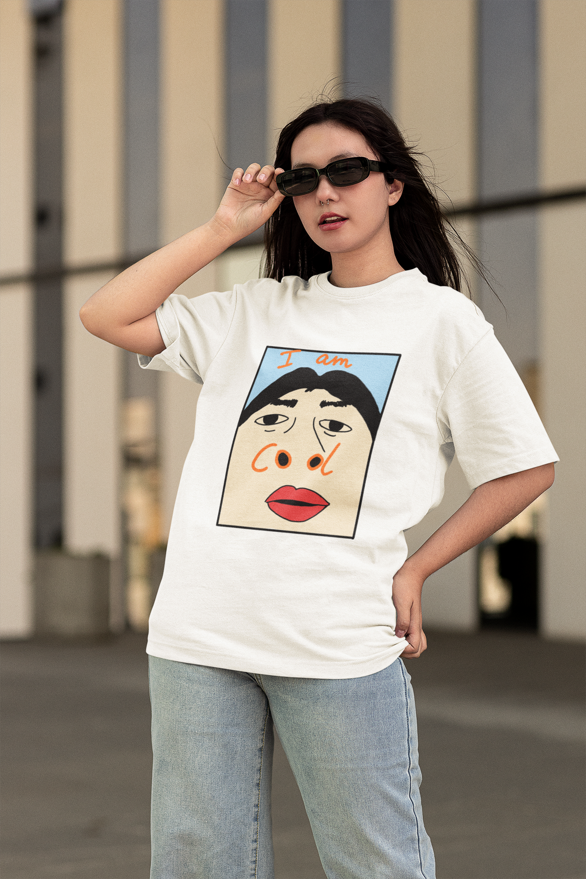 I Am Cool: Aesthetic - Half Sleeve T-Shirts WHITE