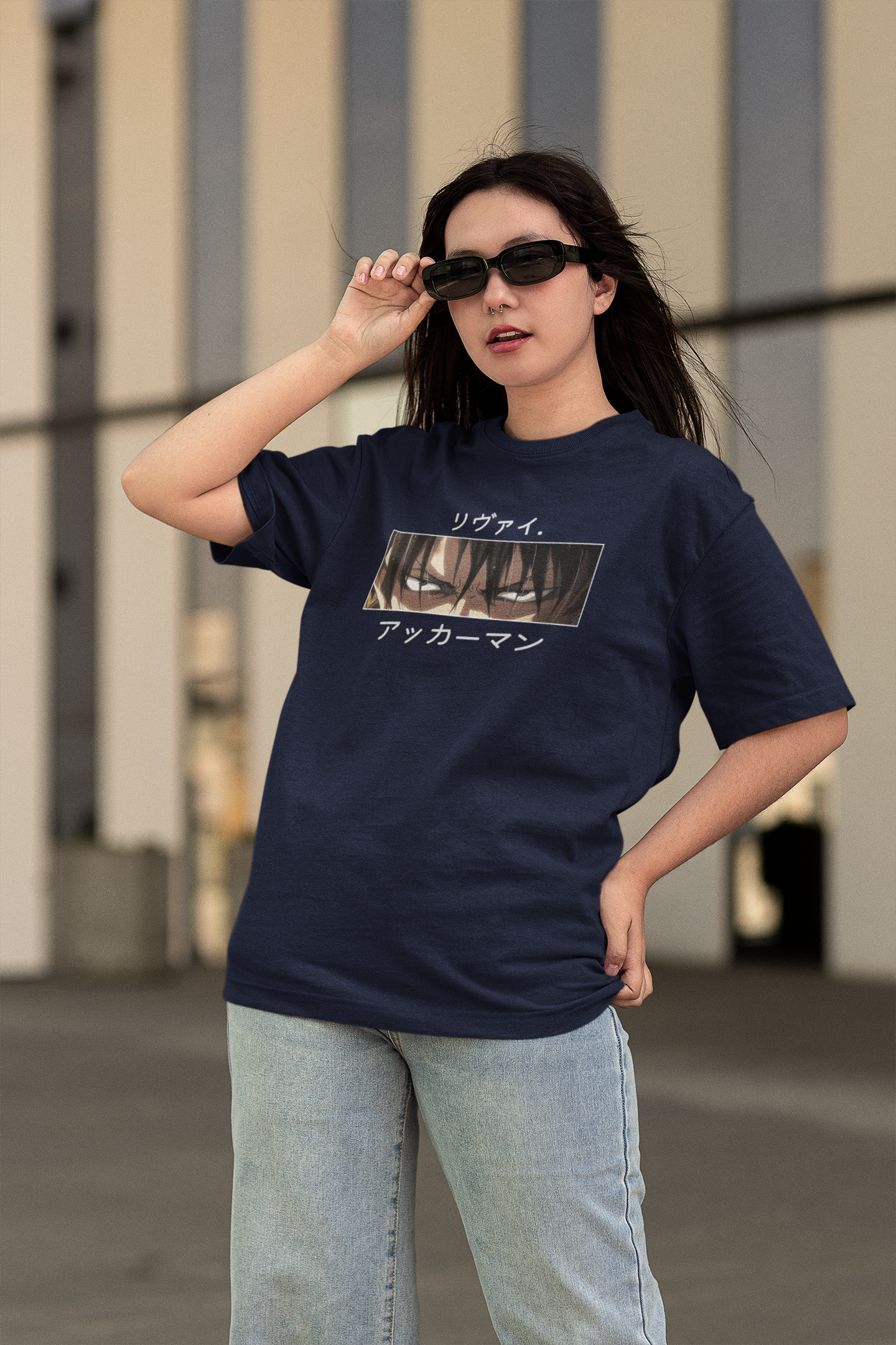 Levi Ackerman's Eyes Attack on Titan: Unisex Oversized T-Shirts
