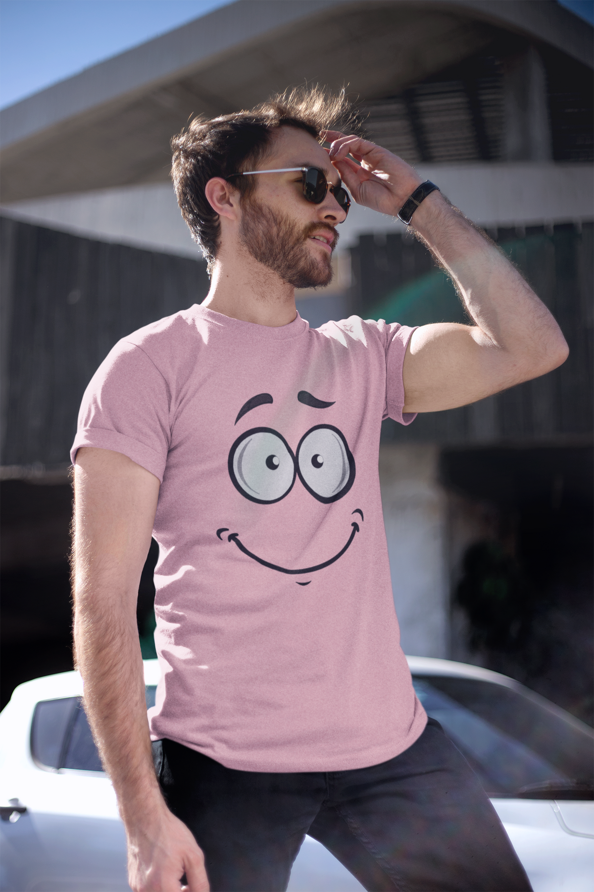 MR COOL : HALF-SLEEVE T-SHIRTS LIGHT PINK