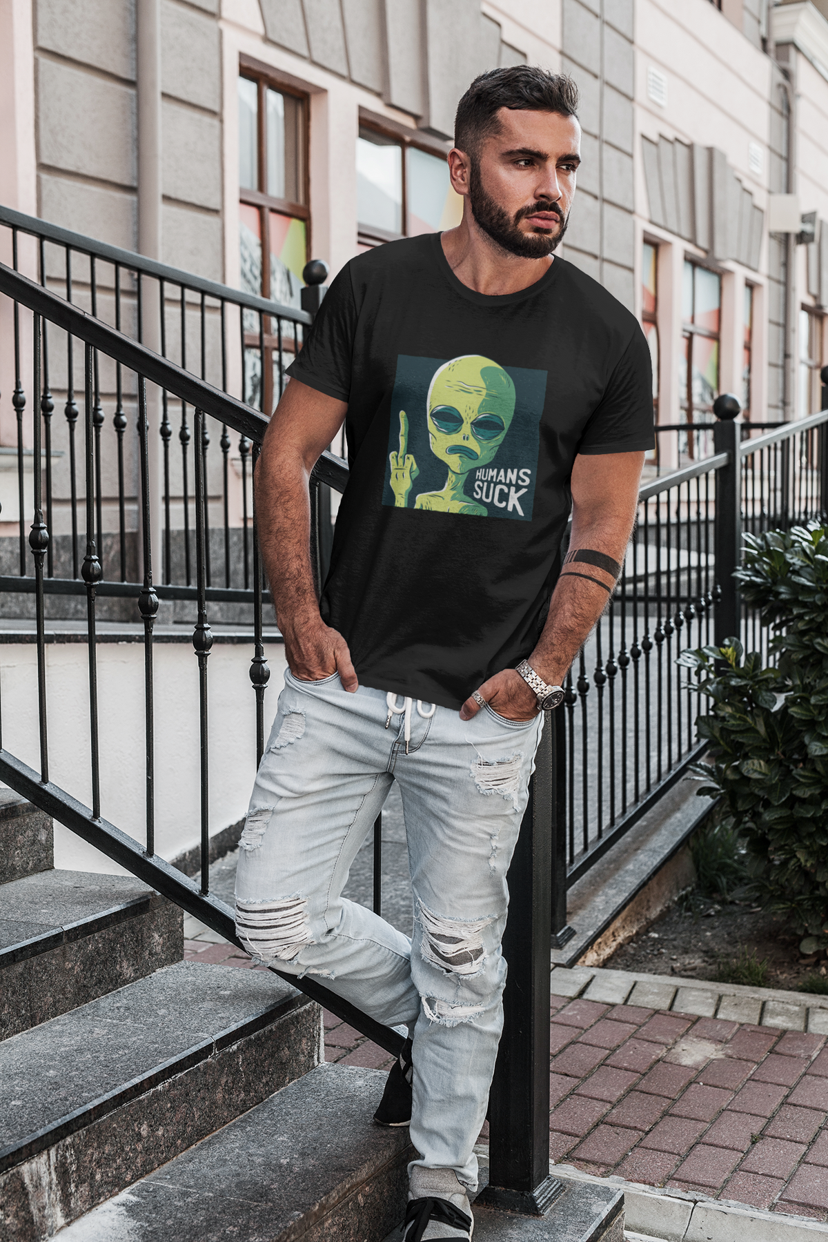 HUMAN SUCKS : ALIEN & SPACE- HALF-SLEEVE T-SHIRTS