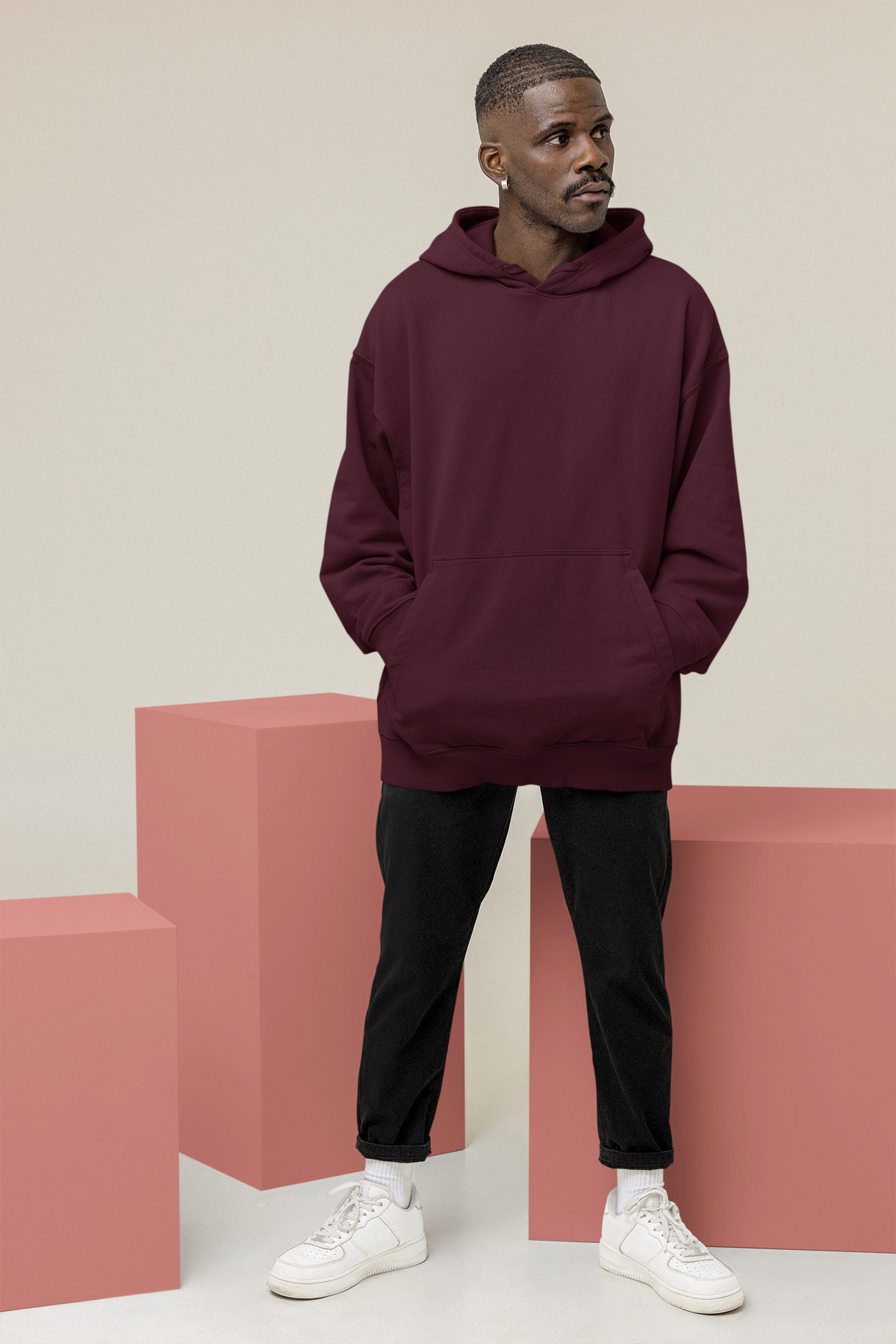 Basic Maroon Unisex Winter Hoodies