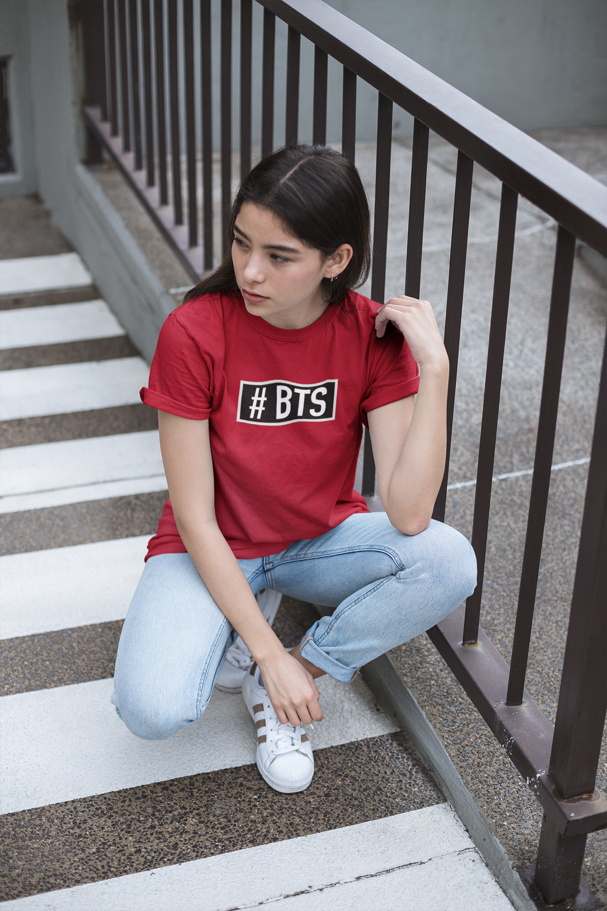 #BTS - HALF-SLEEVE T-SHIRTS RED