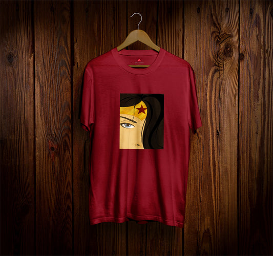 "WONDER WOMAN " HALF-SLEEVE T-SHIRT.