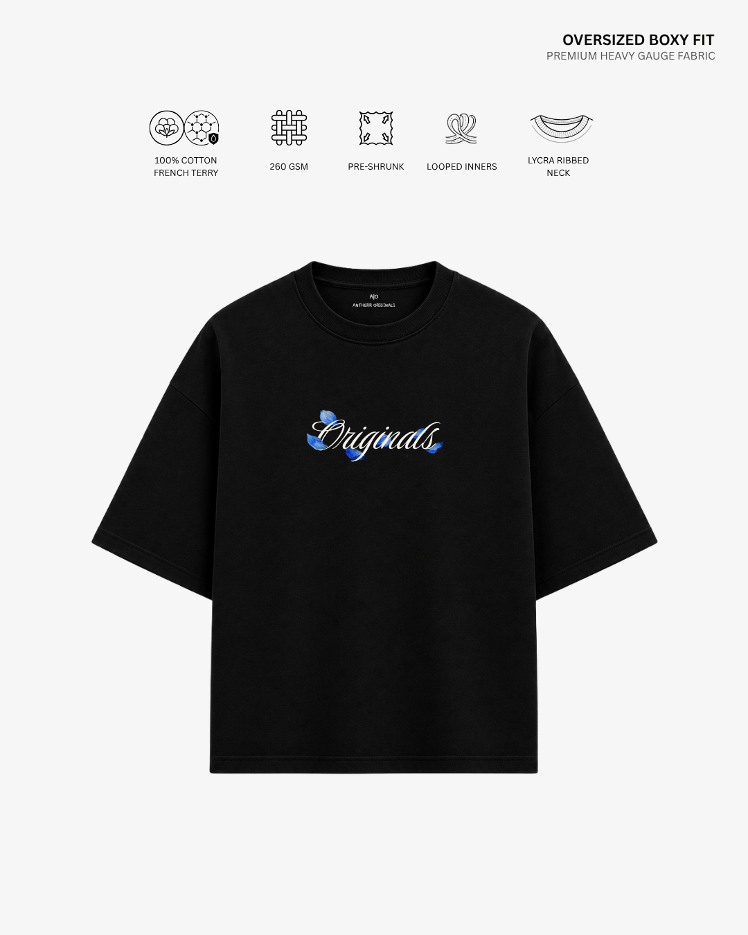 Rare Things Bloom Slowly French Terry Oversized T-Shirt | Antherr Originals