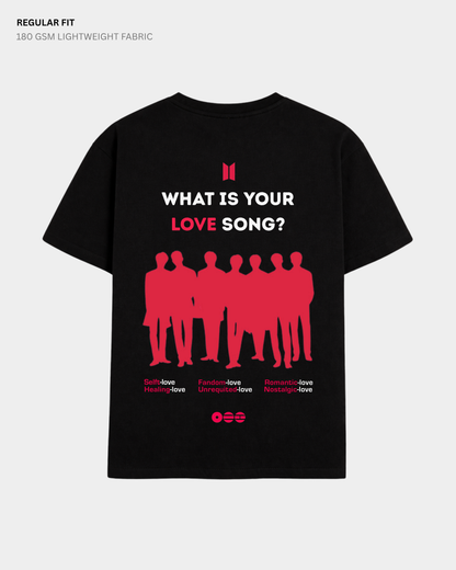 ARIRANG BTS Regular Fit T-Shirt | Antherr Core Black Cotton 180 GSM