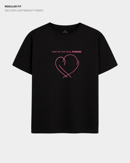 Map Of The Soul Persona - Jimin 95- Boy with luv (Double Sided Print) : BTS - HALF-SLEEVE T-SHIRTS