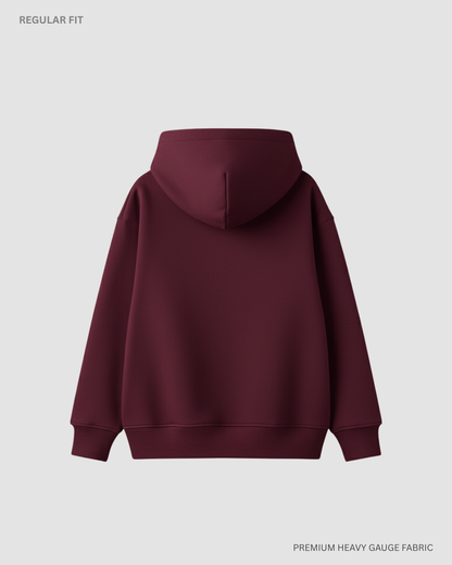 Basic Maroon Unisex Winter Hoodies
