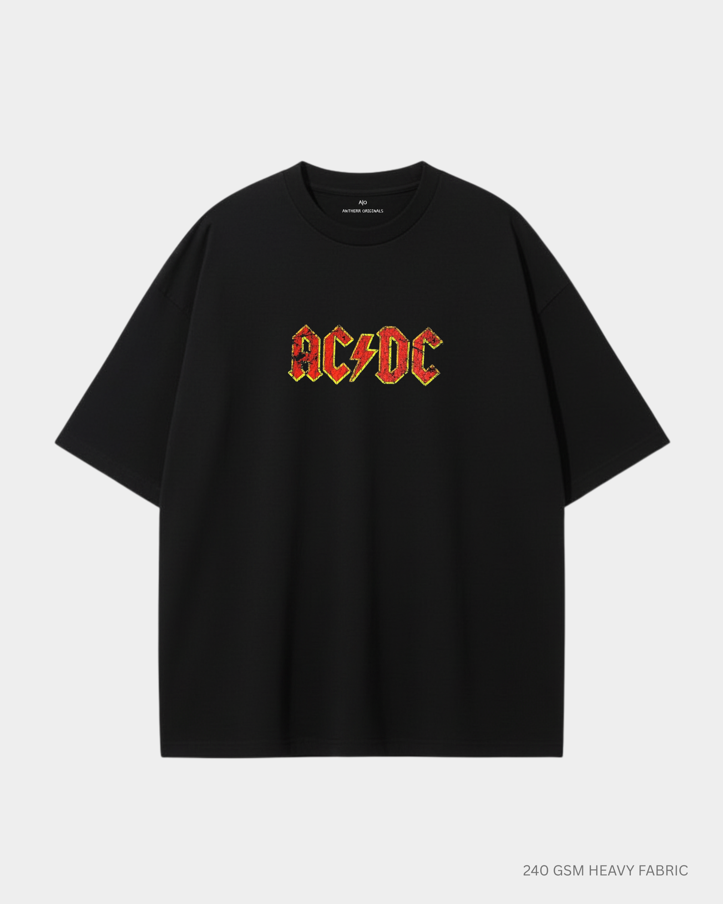 AC DC High Voltage Graphic Unisex Oversized T-Shirt | Antherr Core