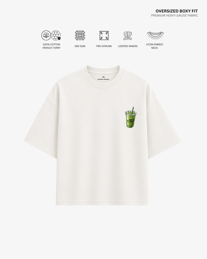 Morning Matcha French Terry Oversized T-Shirt | Antherr Originals