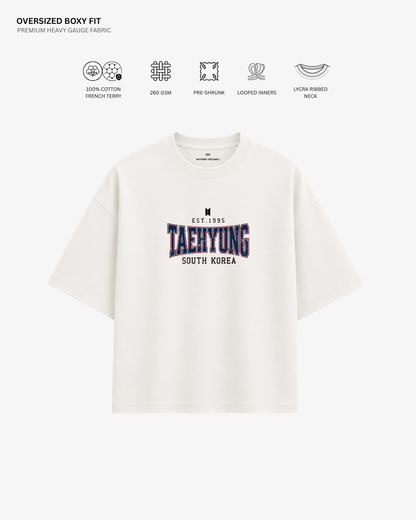 BTS Varsity Edition French Terry Oversized T-Shirt | Antherr Core Cotton French Terry 260 GSM
