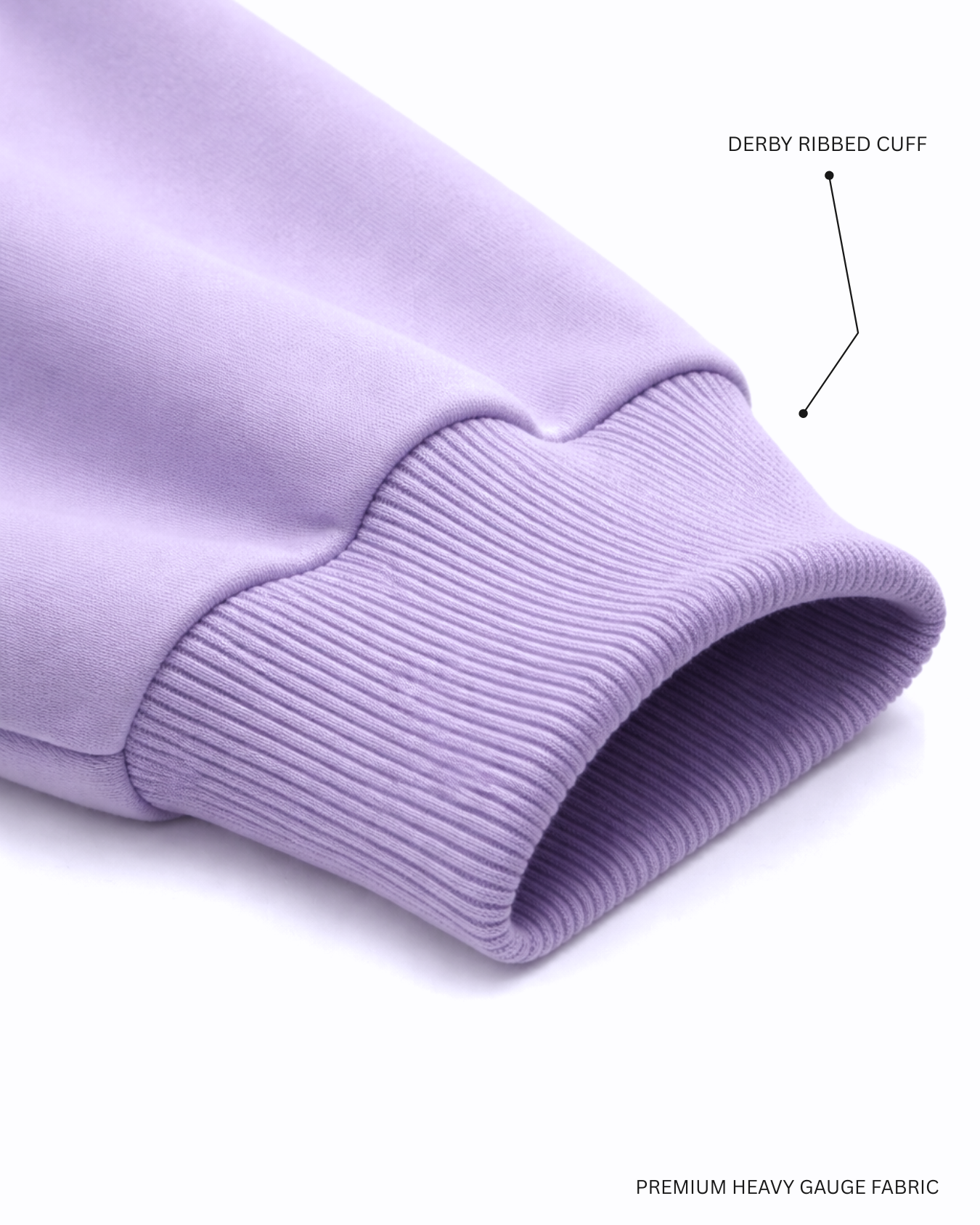 Basic Lavender Unisex Winter Sweatshirt | Regular Fit