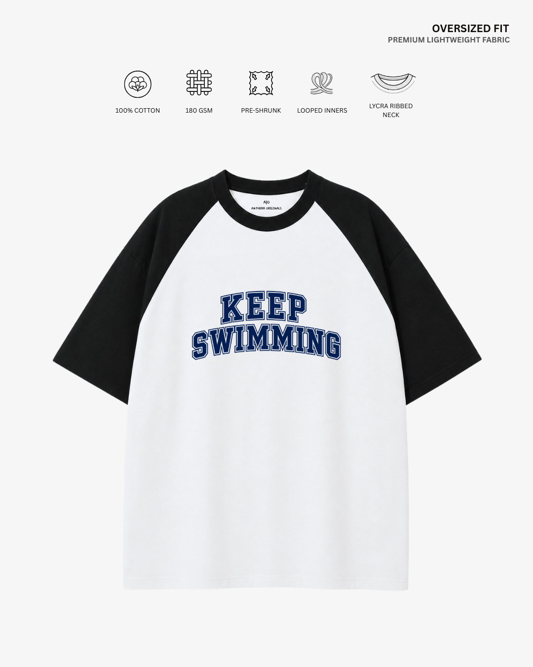 Arirang Swim Club Unisex Ranglan Oversized T-Shirt | Antherr Core
