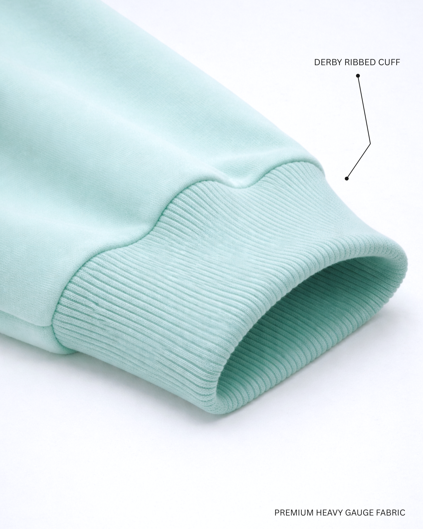 Basic Mint Unisex Winter Sweatshirt | Regular Fit