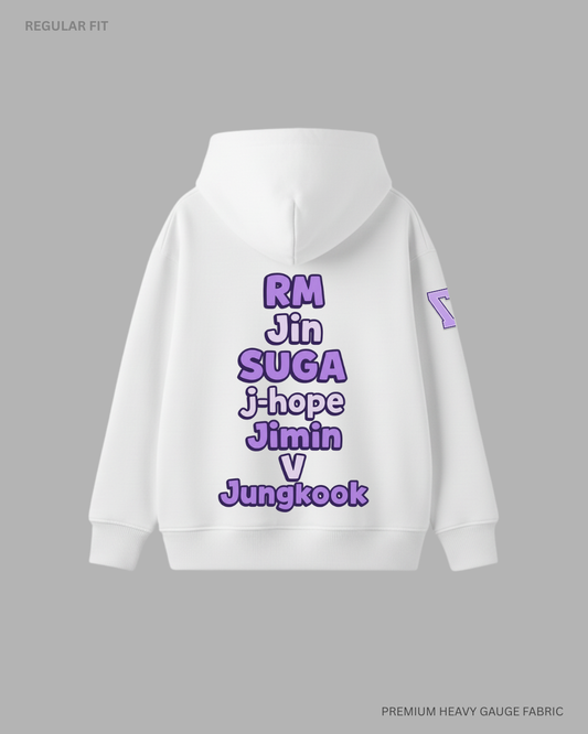 Army Love Unisex Winter Hoodies WHITE