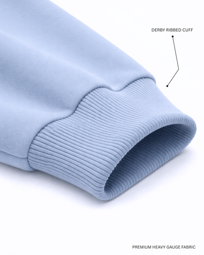 Basic Snow Blue Unisex Winter Sweatshirt | Regular Fit