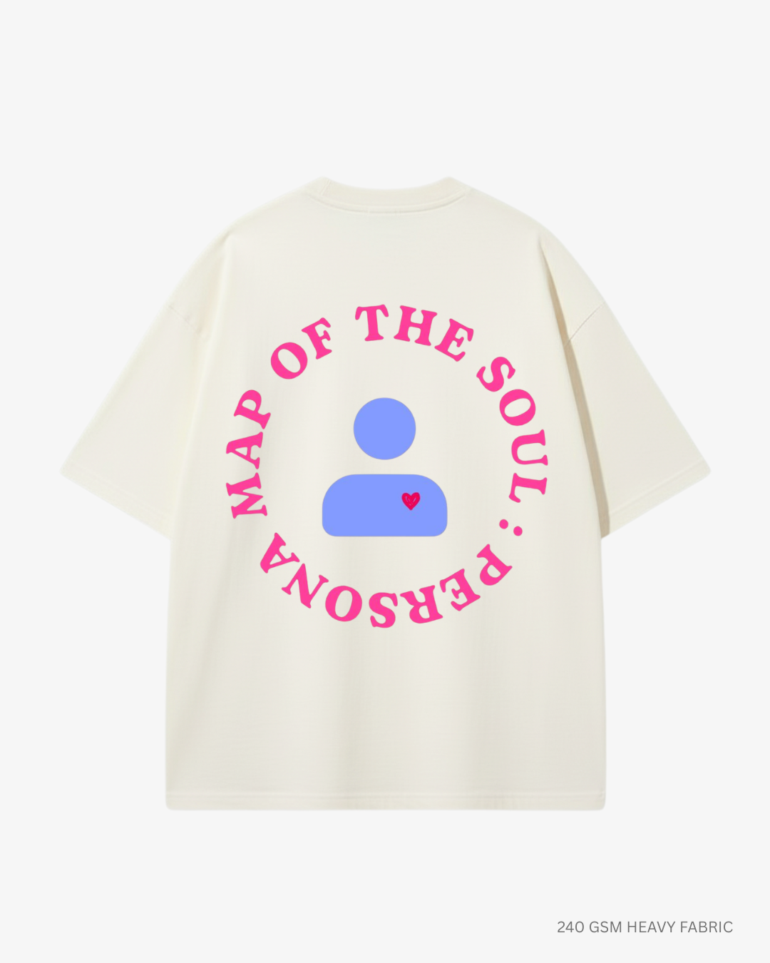 Map of The Soul Unisex Oversized T-Shirt | Antherr Core Off White Cotton 240 GSM
