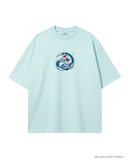 Tanjiro Kamado Water Breathing: Anime Unisex Oversized T-Shirts