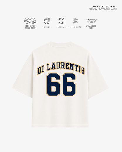 Briar University French Terry Oversized T-Shirt | Antherr Core DI LAURENTIS OFF-WHITE Cotton French Terry 260 GSM