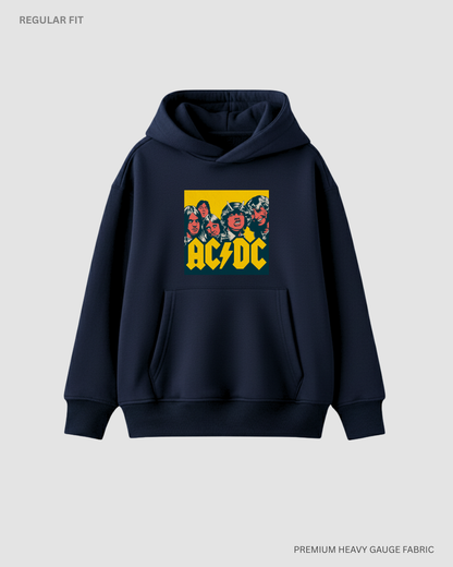 AC DC Unisex Winter Hoodies Navy Blue