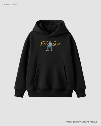 Fake Love Unisex Winter Hoodies BLACK