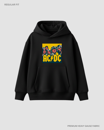 AC DC Unisex Winter Hoodies Black