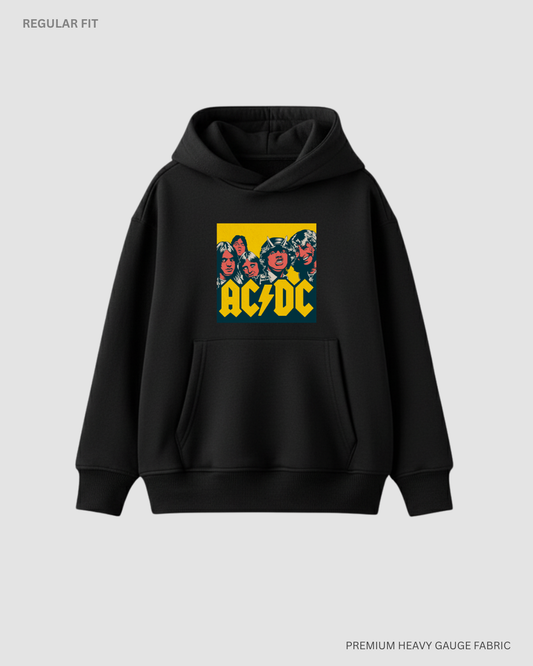 AC DC Unisex Winter Hoodies Black