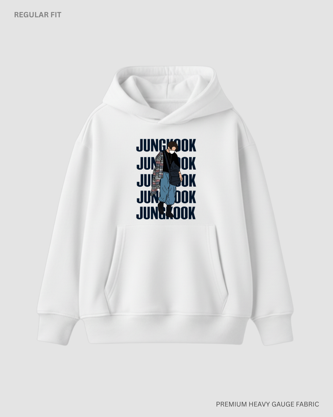Jungkook: BTS Winter Hoodies WHITE