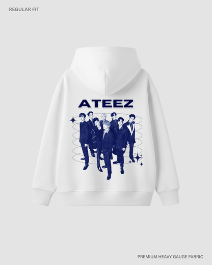 Ateez Squad Unisex Winter Hoodie WHITE