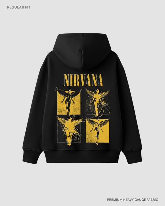 Nirvana Unisex Winter Hoodies Black
