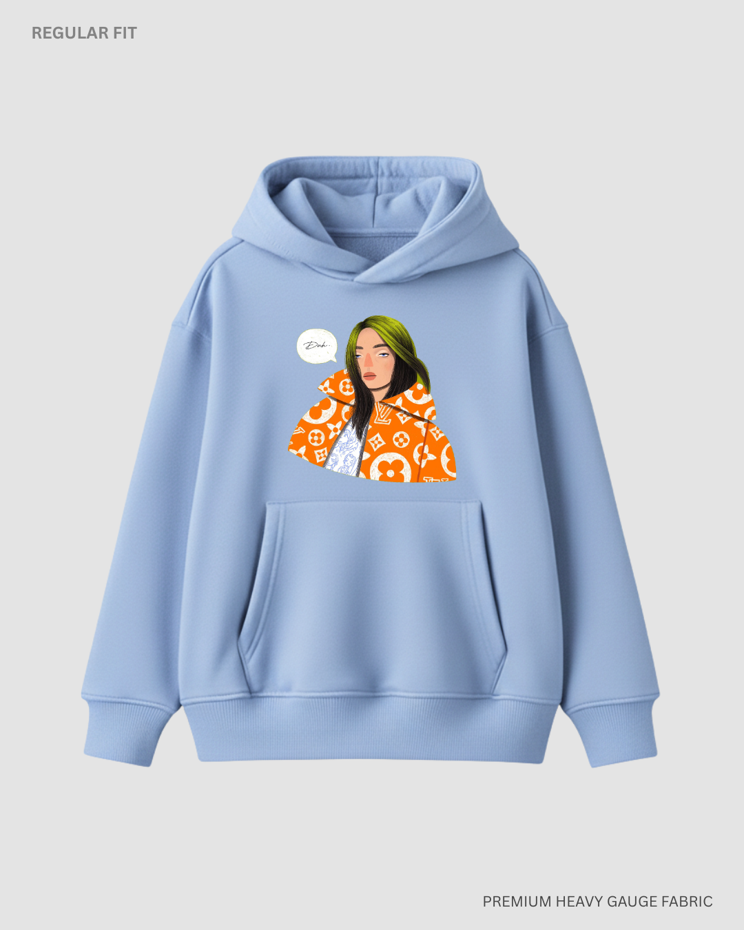 Duh Billie: Winter Hoodies Baby Blue