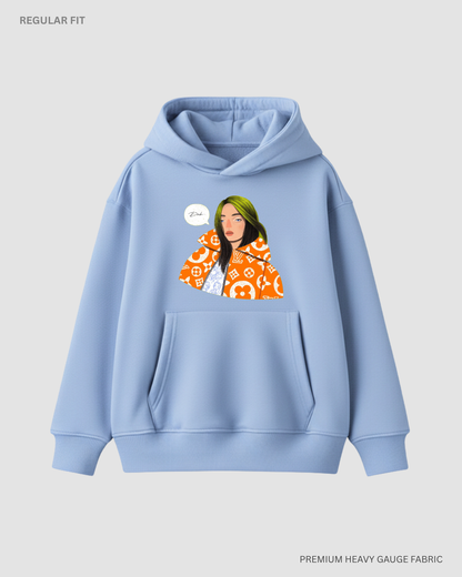 Duh Billie: Winter Hoodies Baby Blue