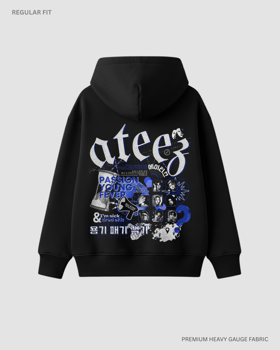 ATEEZ Unisex Winter Hoodie BLACK