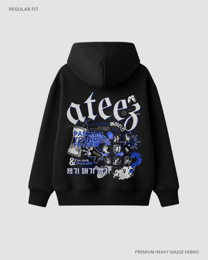 ATEEZ Unisex Winter Hoodie BLACK