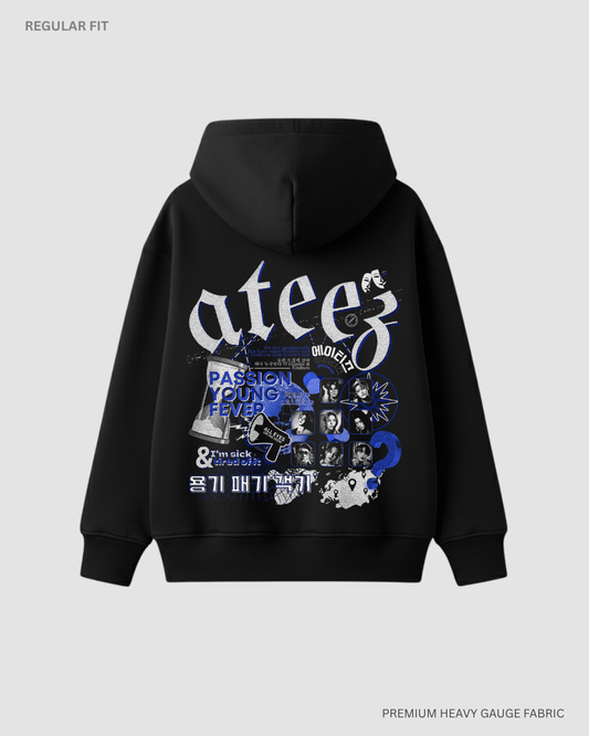 ATEEZ Unisex Winter Hoodie BLACK