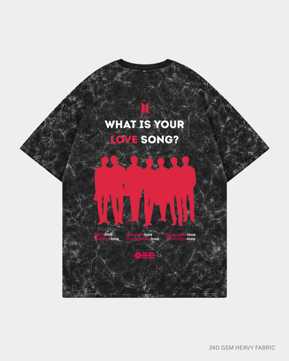 Arirang BTS Unisex Oversized T-Shirt | Antherr Core Acid Wash Black Cotton 240 GSM
