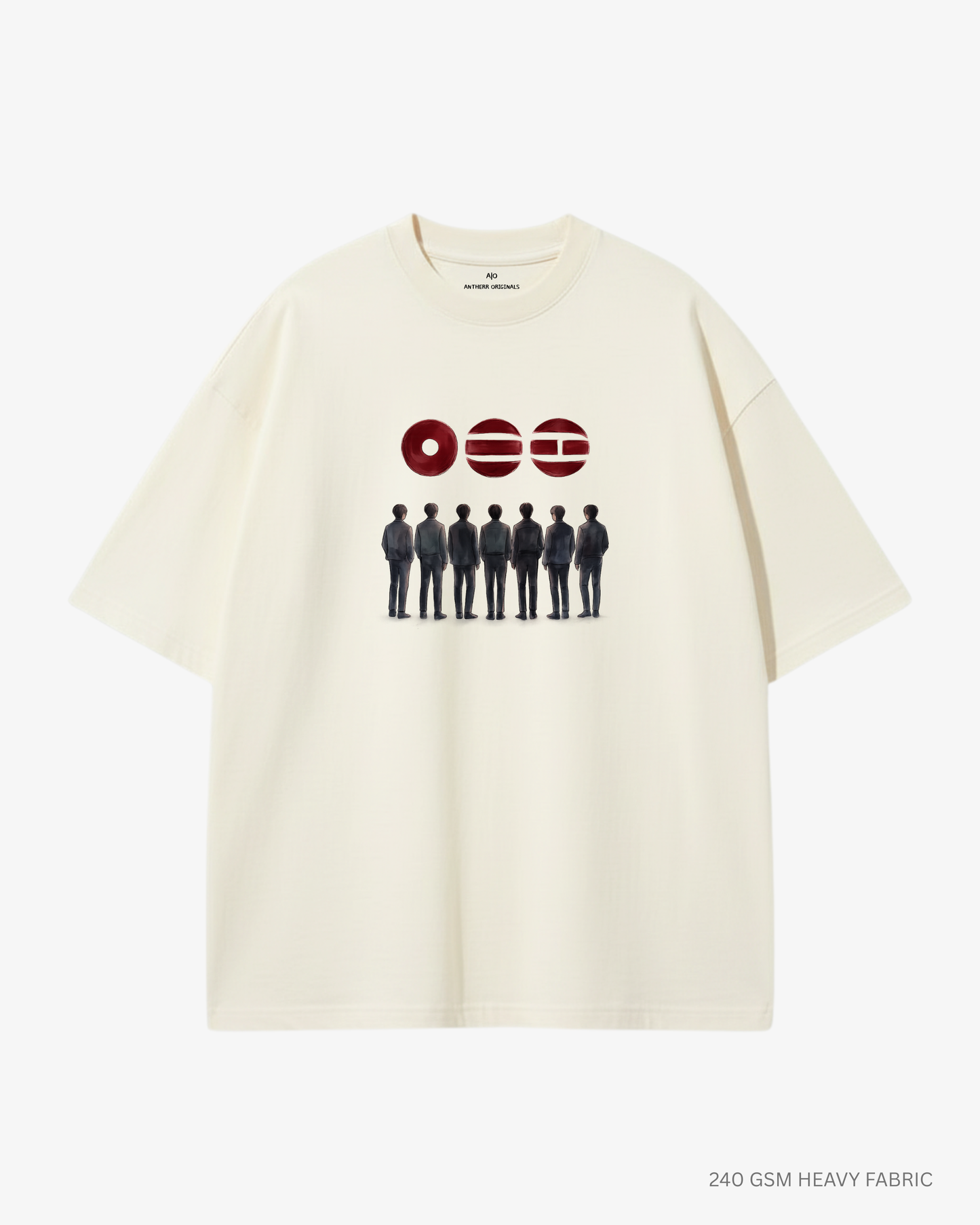 Arirang BTS Unisex Oversized T-Shirt | Antherr Core Off White Cotton 240 GSM