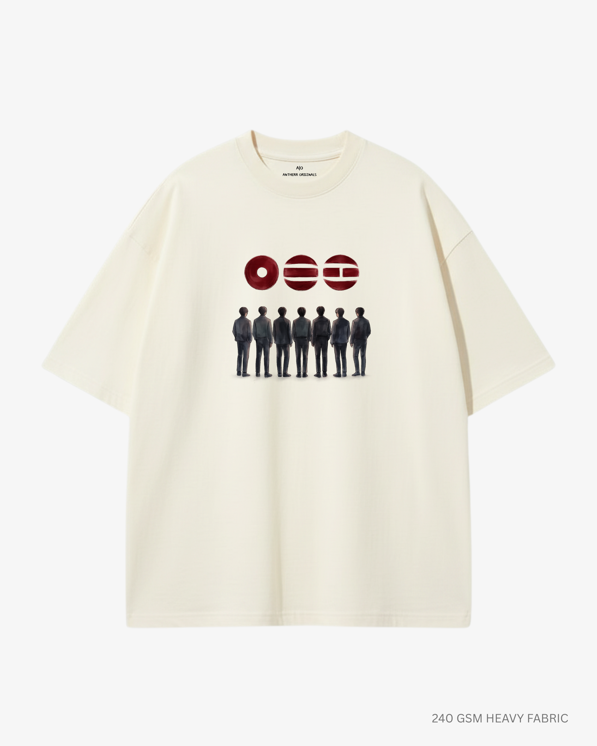 Arirang BTS Unisex Oversized T-Shirt | Antherr Core Off White Cotton 240 GSM