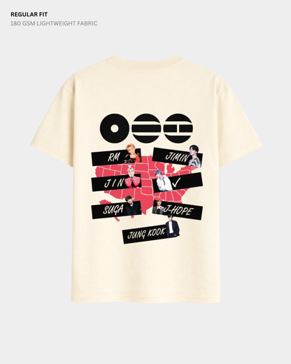 BTS Members Arirang Regular Fit T-Shirt | Antherr Core Off White Cotton 180 GSM