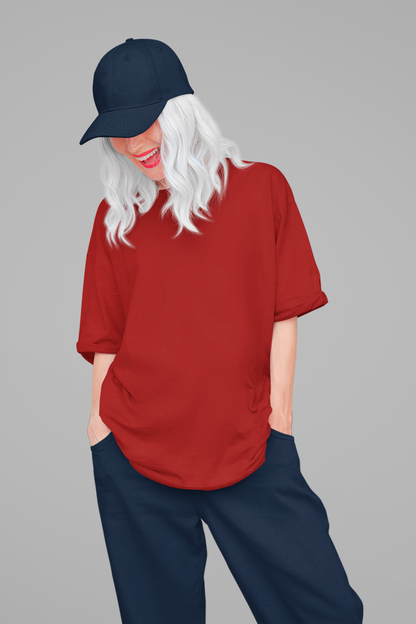 Basic Red Unisex Oversized T-Shirt | Antherr Originals