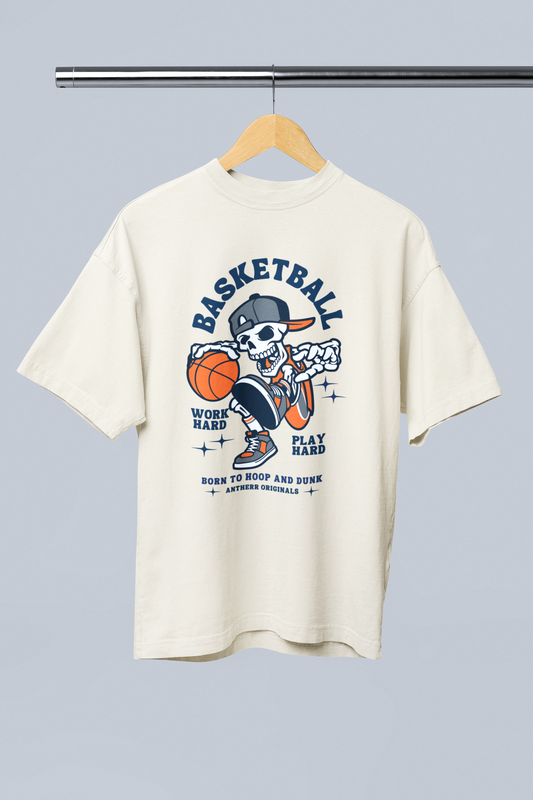 Basketball: Oversized T-Shirts| Antherr Originals Off-White 240 GSM