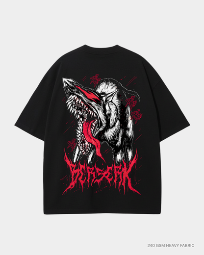 Berserk Anime Unisex Oversized T-Shirt | Antherr Core Black Cotton 240 GSM