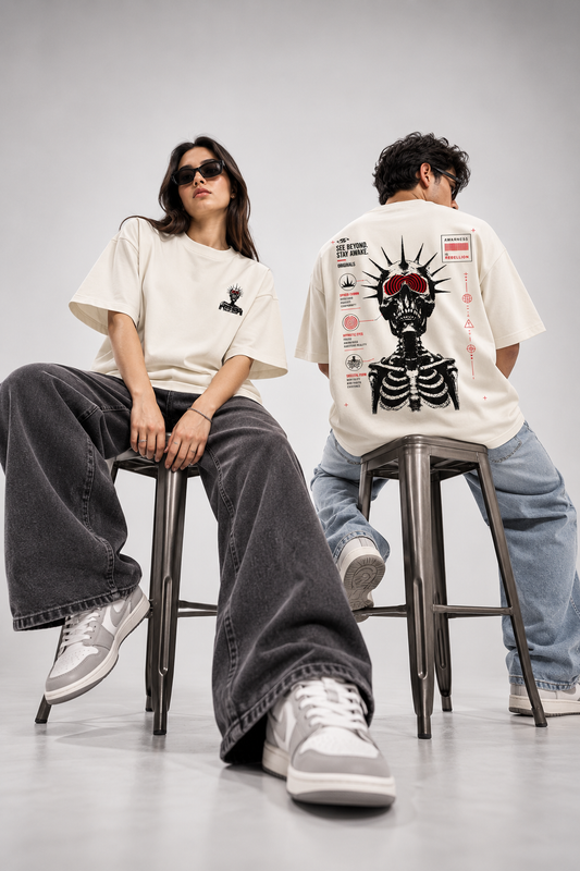 Spiked Crown Unisex French Terry Oversized T-Shirt | Antherr Originals