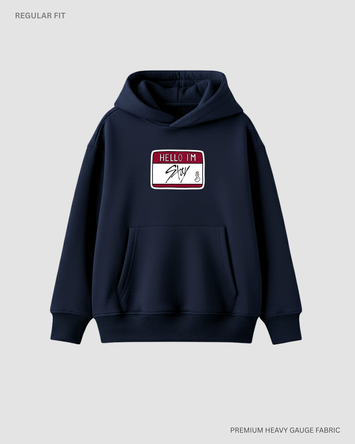 Hello I'm Stay Unisex Winter Hoodie NAVY BLUE