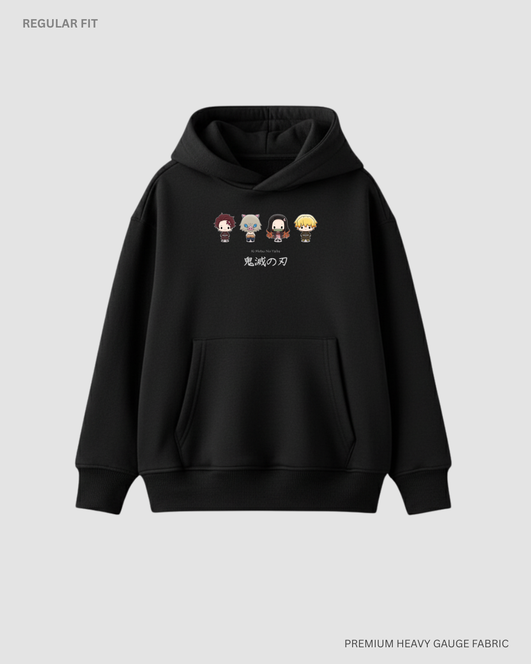 Chibi Demon Squad Anime Unisex Winter Hoodies BLACK