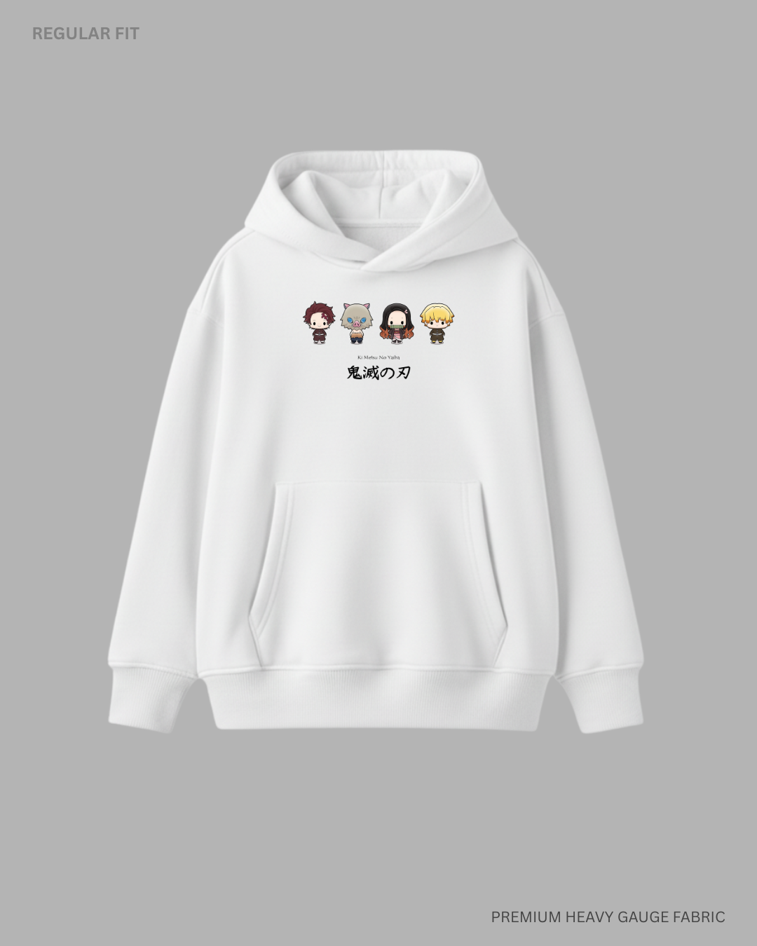 Chibi Demon Squad Anime Unisex Winter Hoodies WHITE