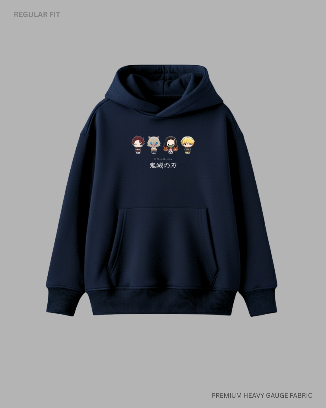 Chibi Demon Squad Anime Unisex Winter Hoodies NAVY BLUE