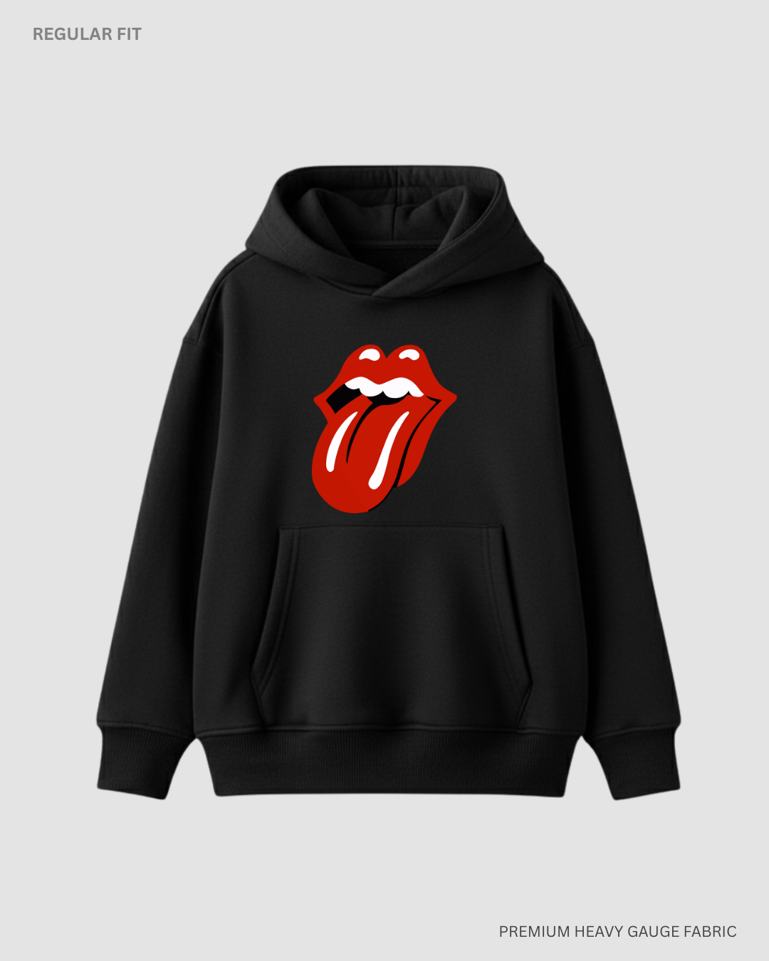 Rolling Stones Unisex Winter Hoodies BLACK