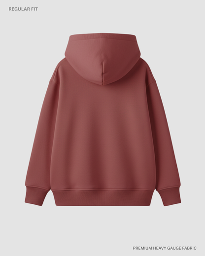 Basic Coral Red Unisex Winter Hoodies